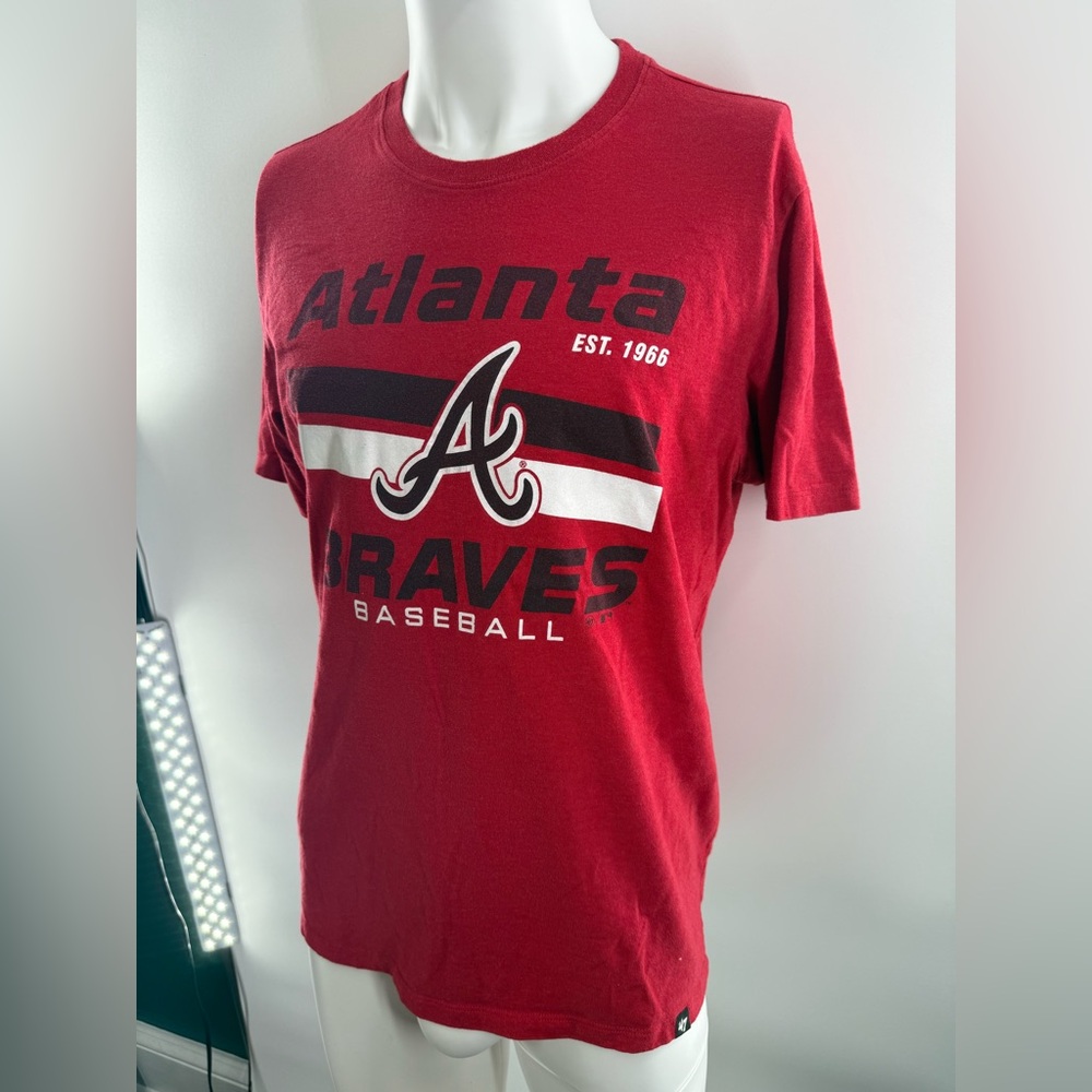 EUC 47 Red Atlanta Braves Baseball Tee - Picture 3 of 7